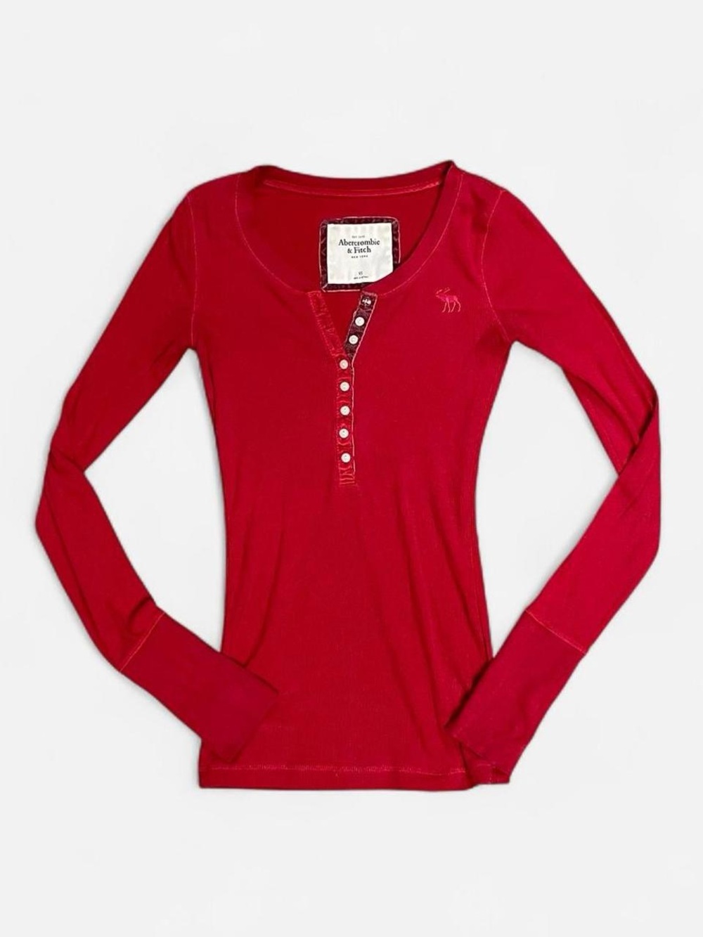 Abercrombie & Fitch Slim Fit Long-Sleeve Henley Top